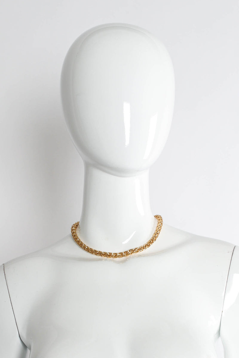 Vintage Givenchy Love Pearl Choker Necklace on mannequin reverse  @ Recess Los Angeles 