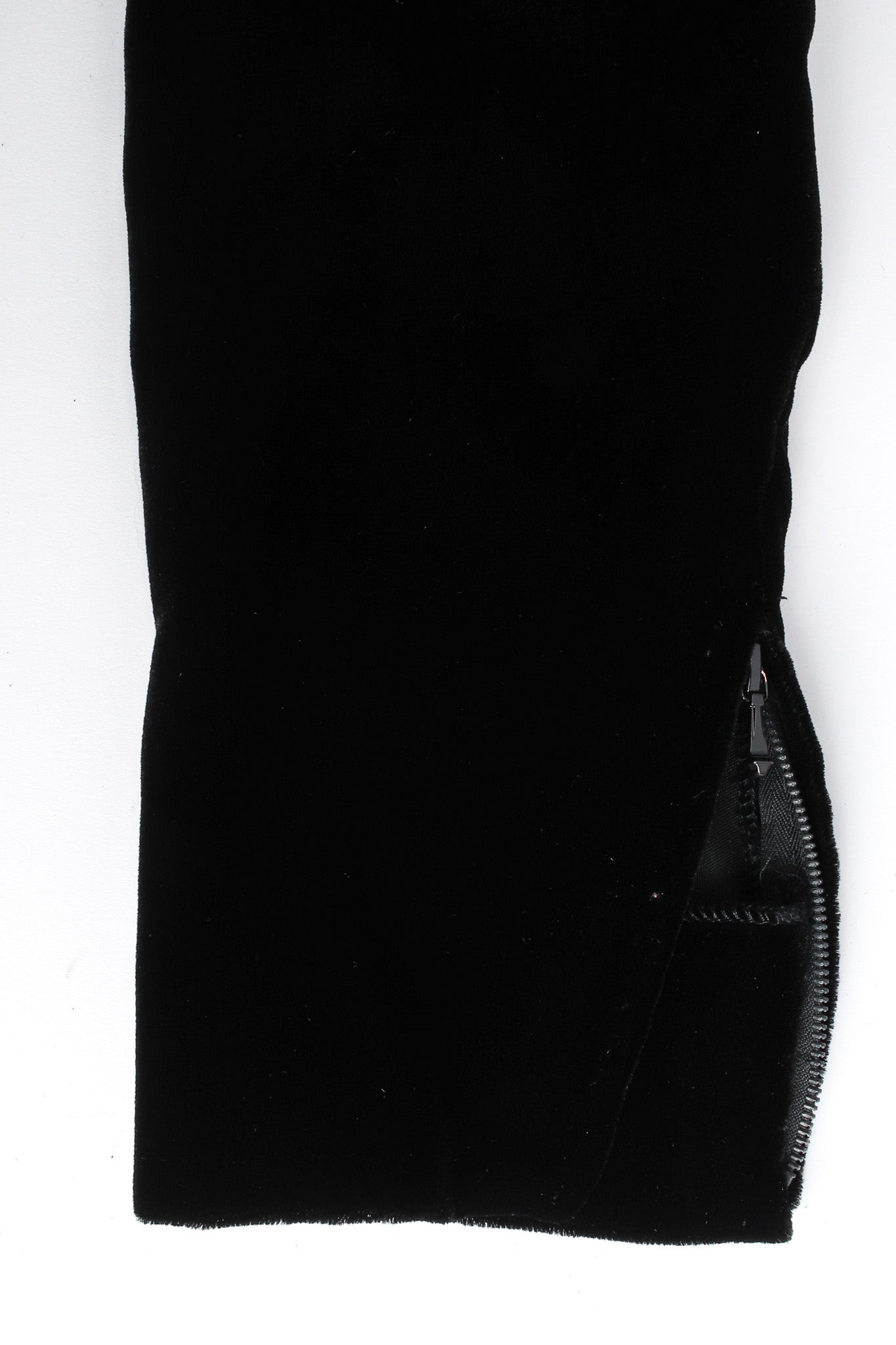 Vintage Givenchy 1980s Leaf Panel Silk Velvet Dress zipper sleeve @ Recess LA