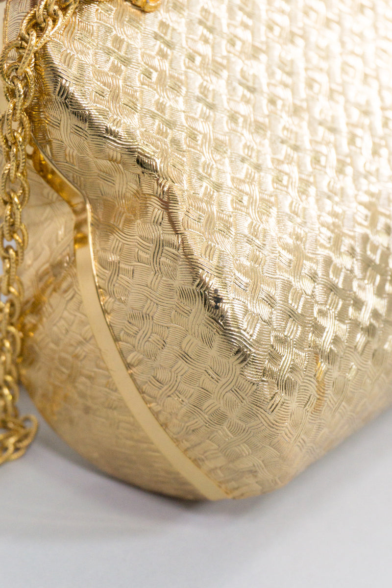 Vintage Gold Hard Case Shoulder Bag