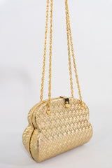 Vintage Gold Hard Case Shoulder Bag