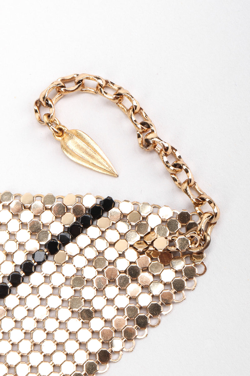 Recess Los Angeles Vintage Whiting & Davis Liquid Gold Metal Mesh Scarf Necklace