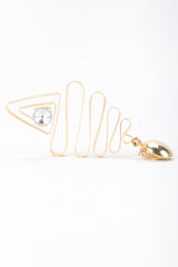 Recess Designer Consignment Vintage Gold Metal Ribbon Earrings Los Angeles Resale