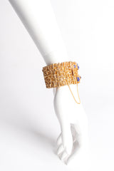 Vintage Brutalist Mid Century Cage Cuff Bracelet on mannequin at Recess Los Angeles