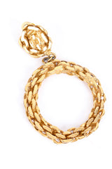 Statement wound chain hoop earrings by Donna Karan New York Photo Detail @recessla