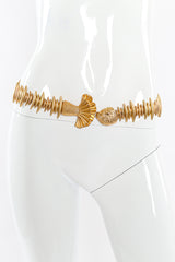 Gold metal fish spine vintage chain belt on mannequin @recessla