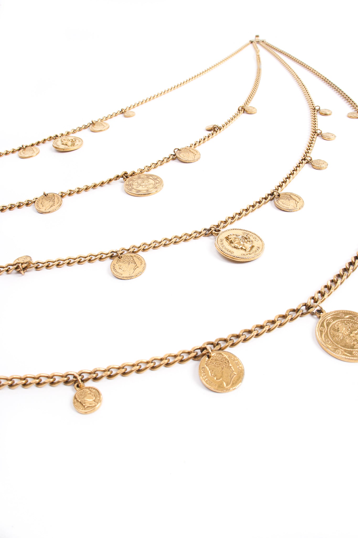 Vintage Goldette Multi-Strand Layered Coin Necklace at Recess Los Angeles