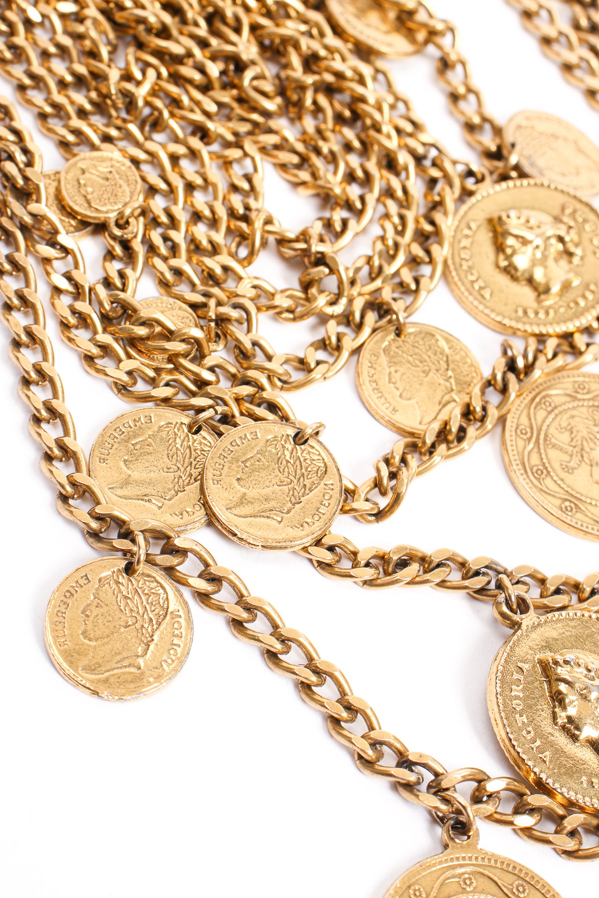 Vintage Goldette Multi-Strand Layered Coin Necklace – Recess