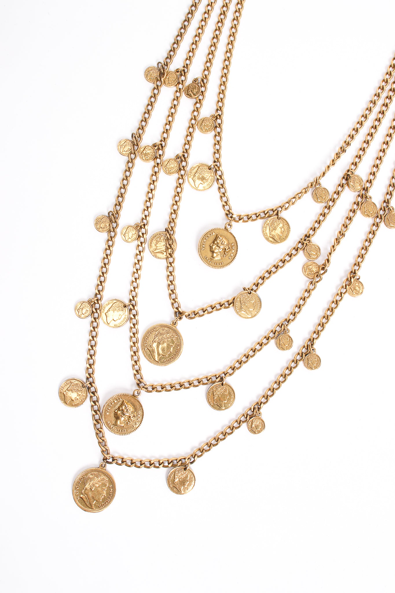 Vintage Goldette Multi-Strand Layered Coin Necklace at Recess Los Angeles