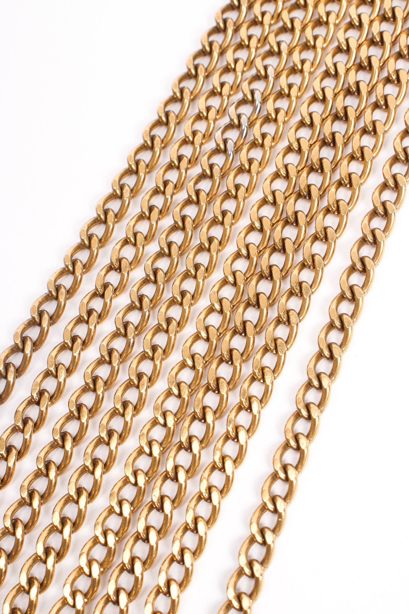 Vintage Goldette Multi-Strand Layered Coin Necklace chain at Recess Los Angeles