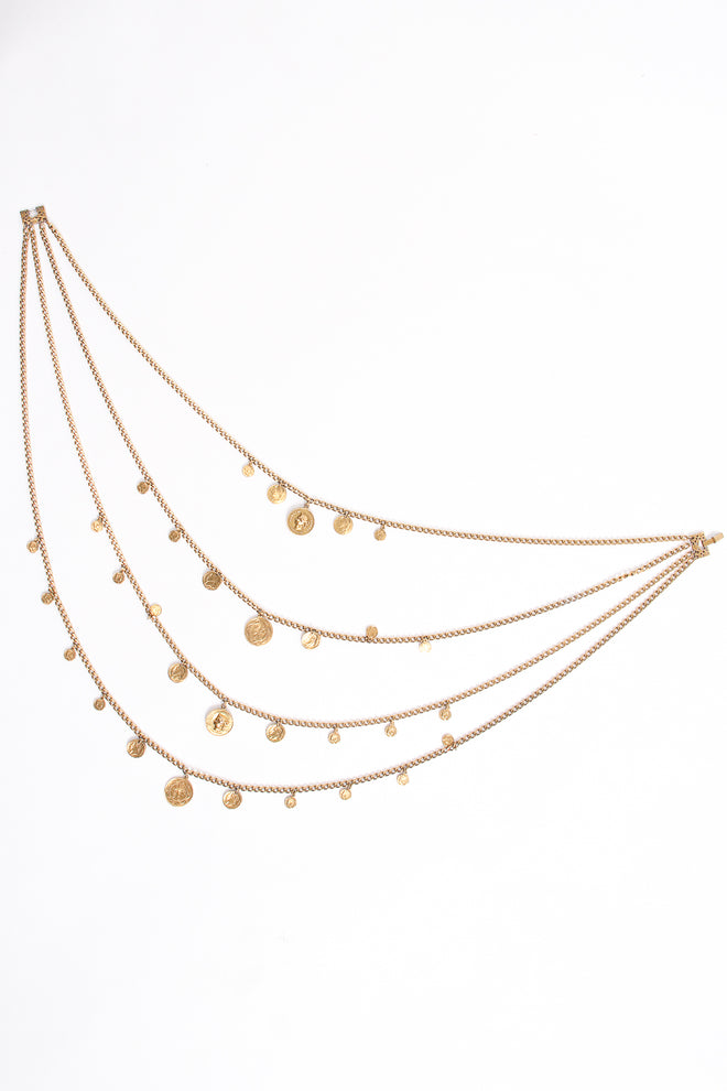 Vintage Goldette Multi-Strand Layered Coin Necklace at Recess Los Angeles