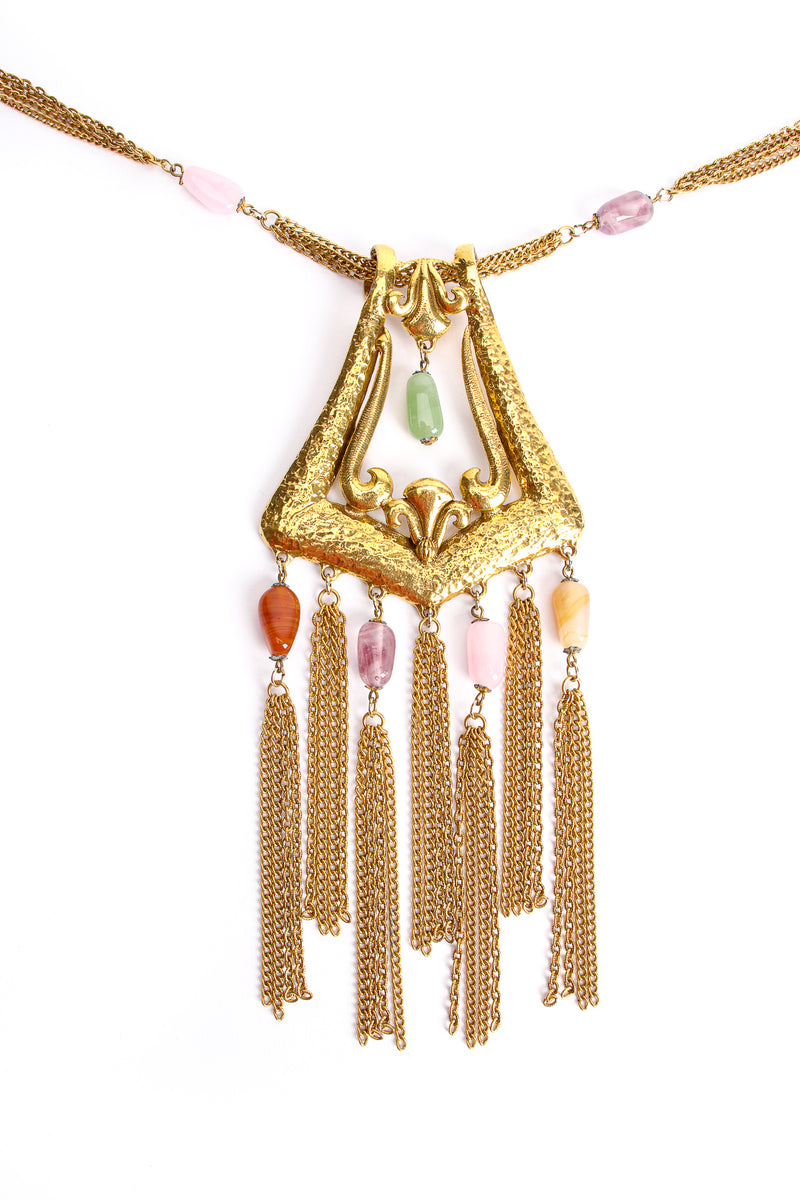Vintage Goldette Fringe Plate Amulet Necklace at Recess Los Angeles