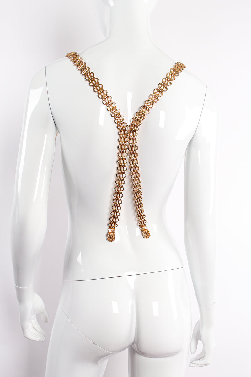 Vintage Gold Chain Harness Suspenders on Mannequin back at Recess Los Angeles