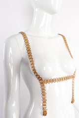 Vintage Gold Chain Harness Suspenders on Mannequin crop at Recess Los Angeles