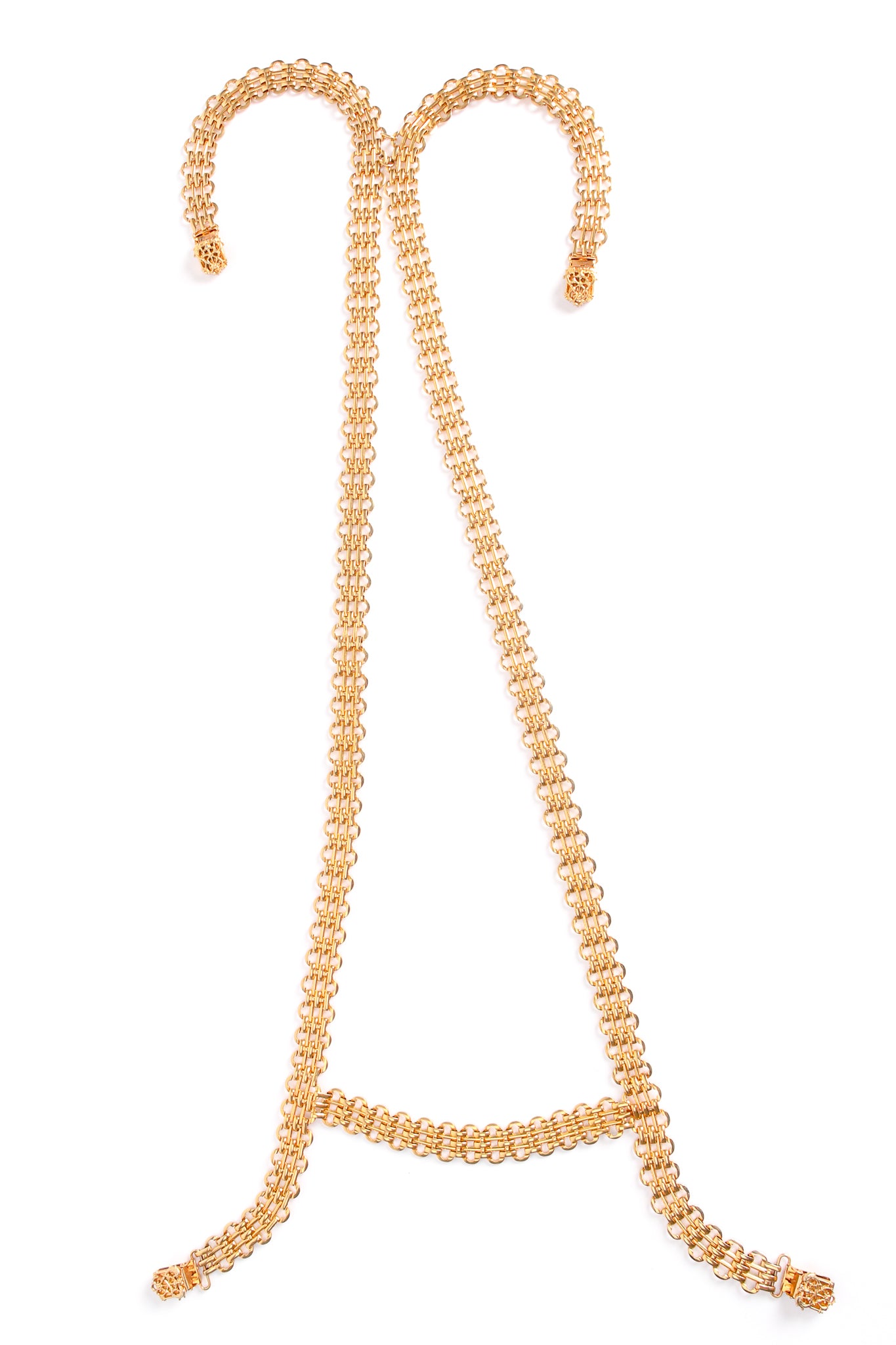 Vintage Gold Chain Harness Suspenders flat at Recess Los Angeles