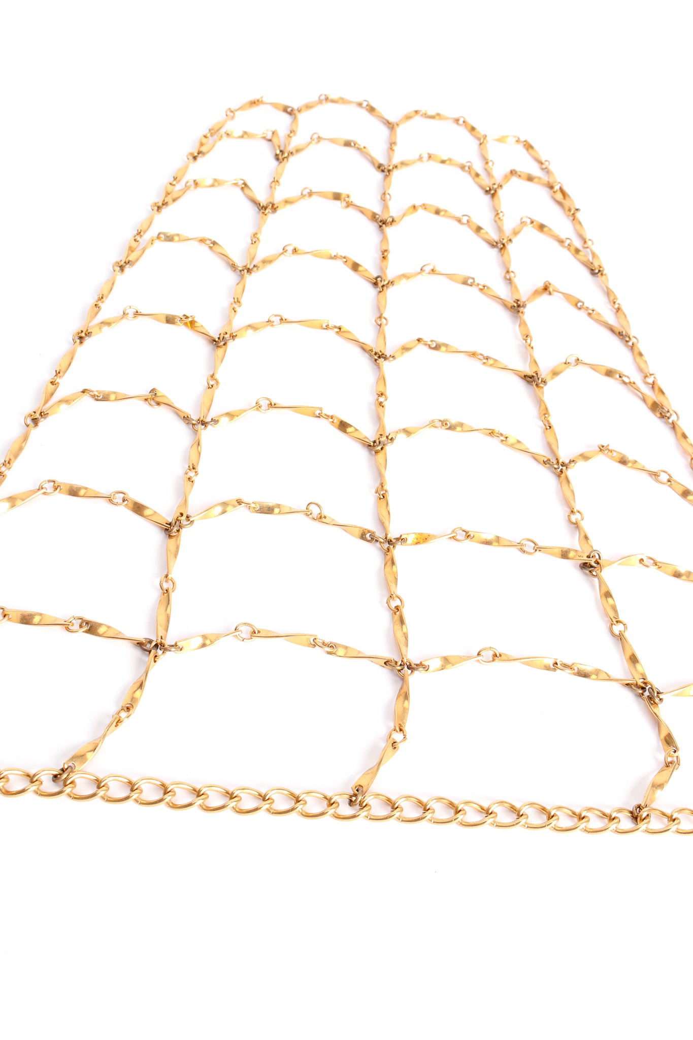 Vintage Gold Lattice Cage Panel Body Chain at Recess Los Angeles