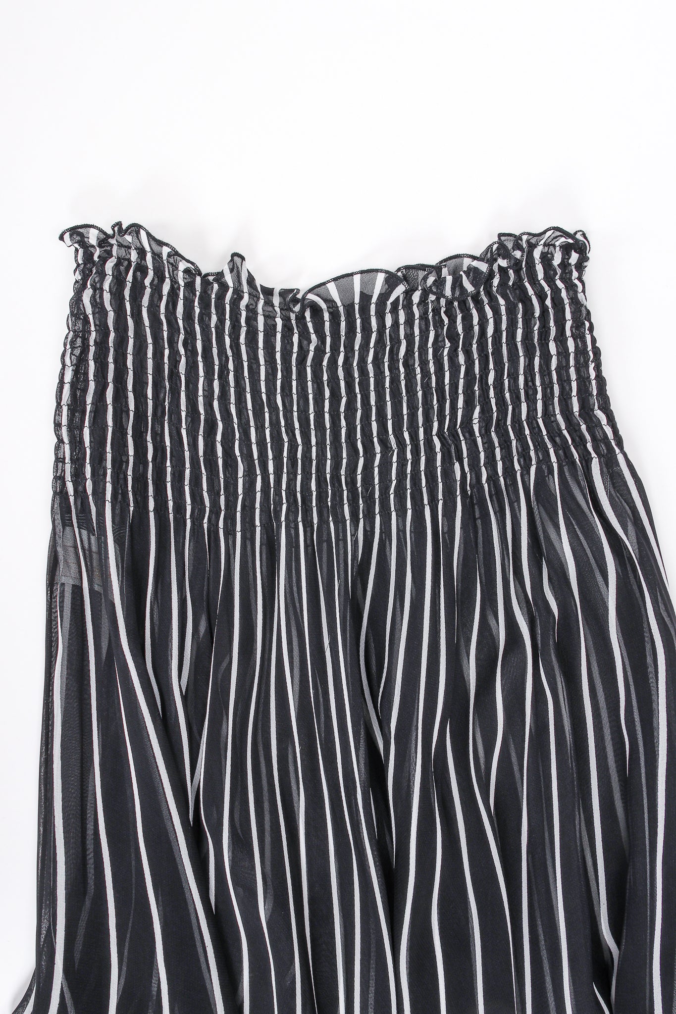Vintage Gottex Sheer Striped Floral Coverup Skirt Dress waist @ Recess LA