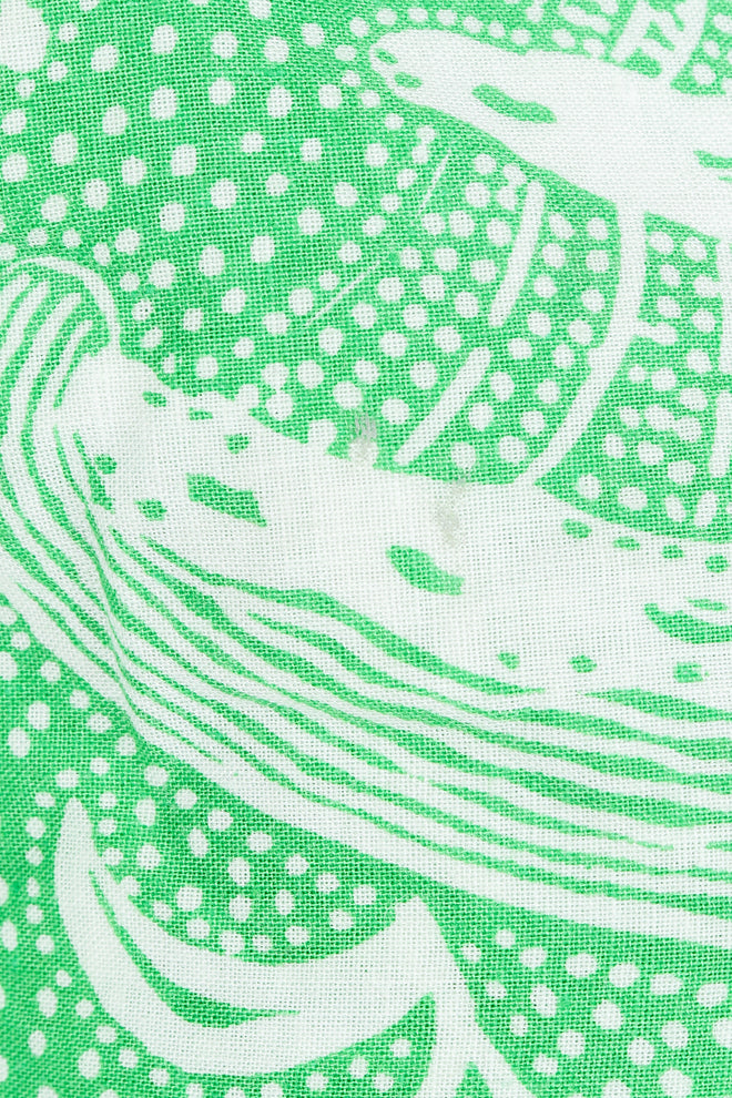 Vintage Greta Plattry for Teal Traina Butterfly Sleeve Frock Top & Skirt Set Fabric Stain at Recess