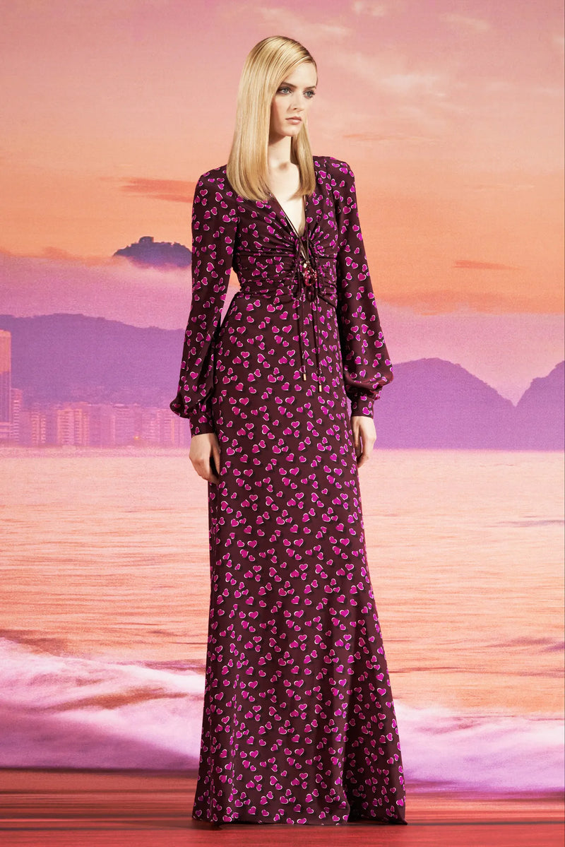2014 Resort Gucci Heart On My Sleeve Maxi Dress runway model photo  @ Recess LA