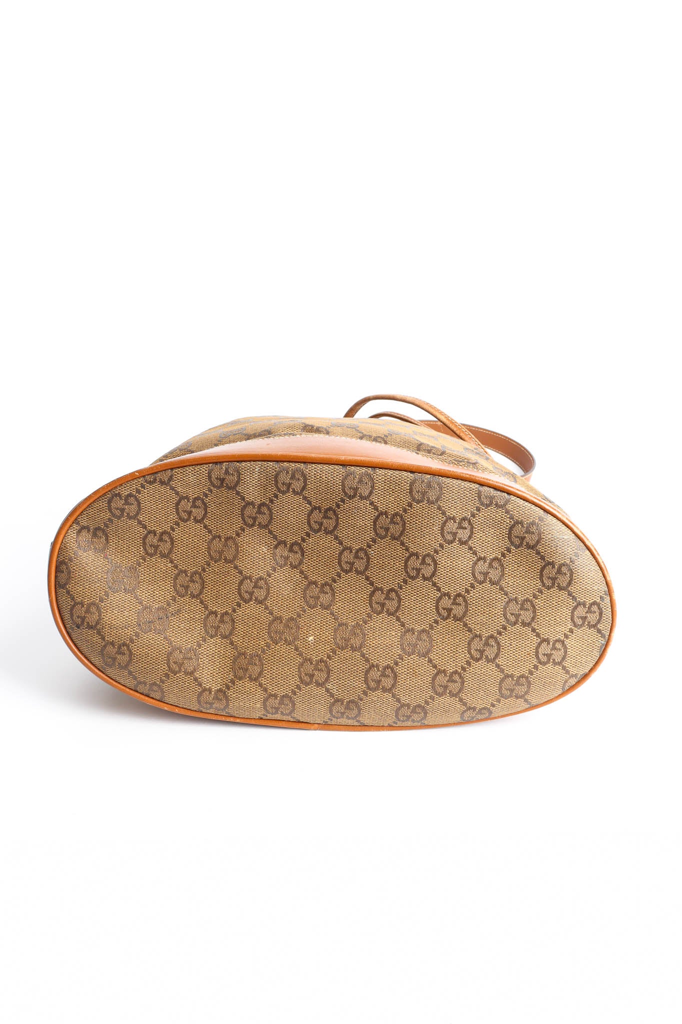 Vintage Gucci GG Monogram Bucket Bag overall base @ Recess LA
