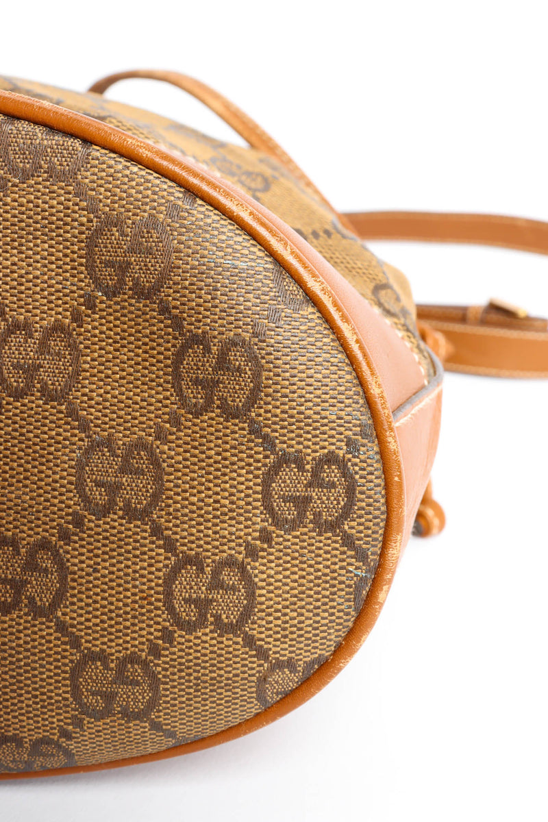 Monogrammed brown Gucci leather handbag, Handbag Gucci Louis