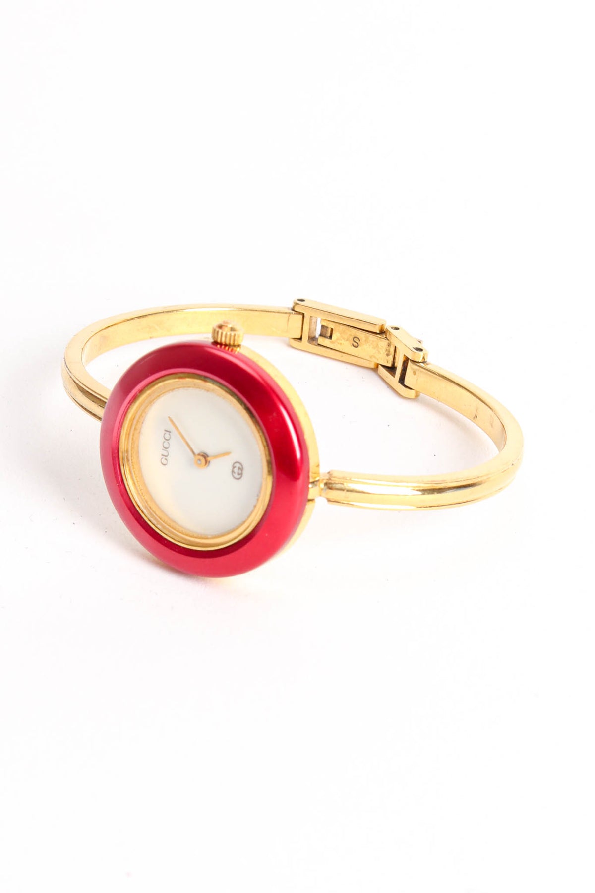 ??RARE~VINTAGE~ICONIC, ?GUCCI~Bangle Watch w/(12) Bezels in Box (FULL SET)❤️? Sold out ❌ Playful Gucci vintage bangle watch featuring the  main image 4
