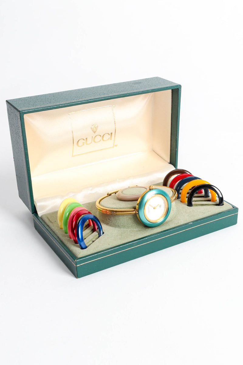 Vintage Gucci 12 Bezel Bracelet Watch Boxed Set II whole set @ Recess Los Angeles