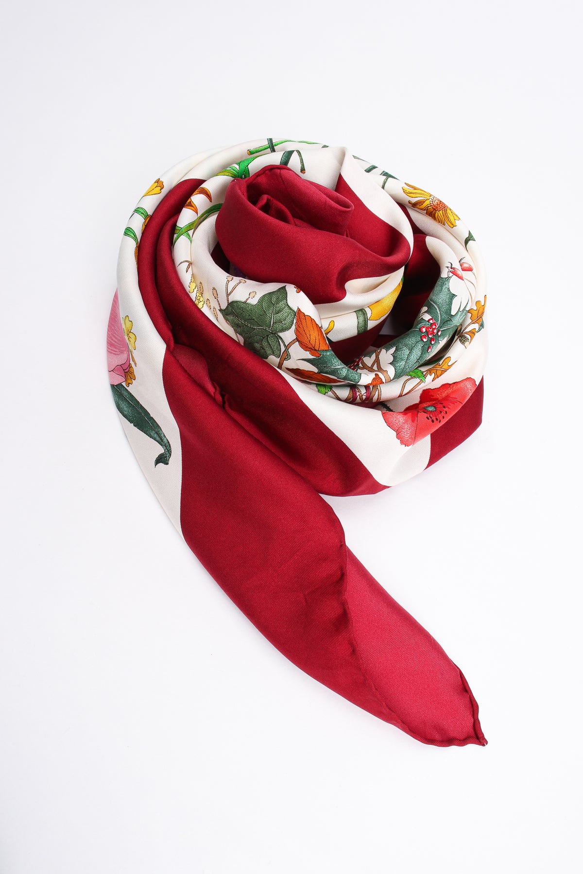 GucciBurgundyFloralScarf-