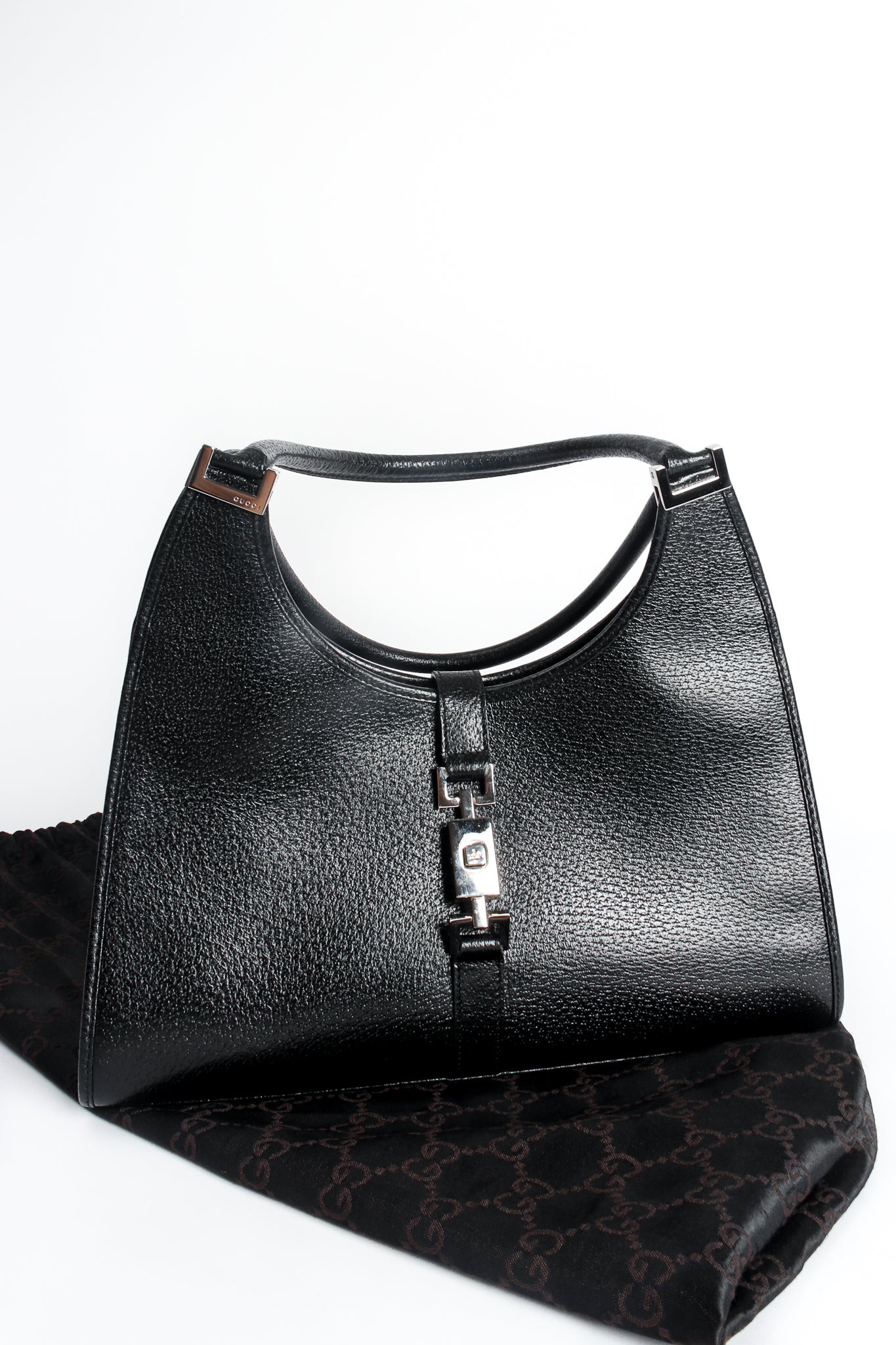 Vintage Gucci Iconic Jackie Bardot Hobo Leather Bag Flat Front at Recess LA