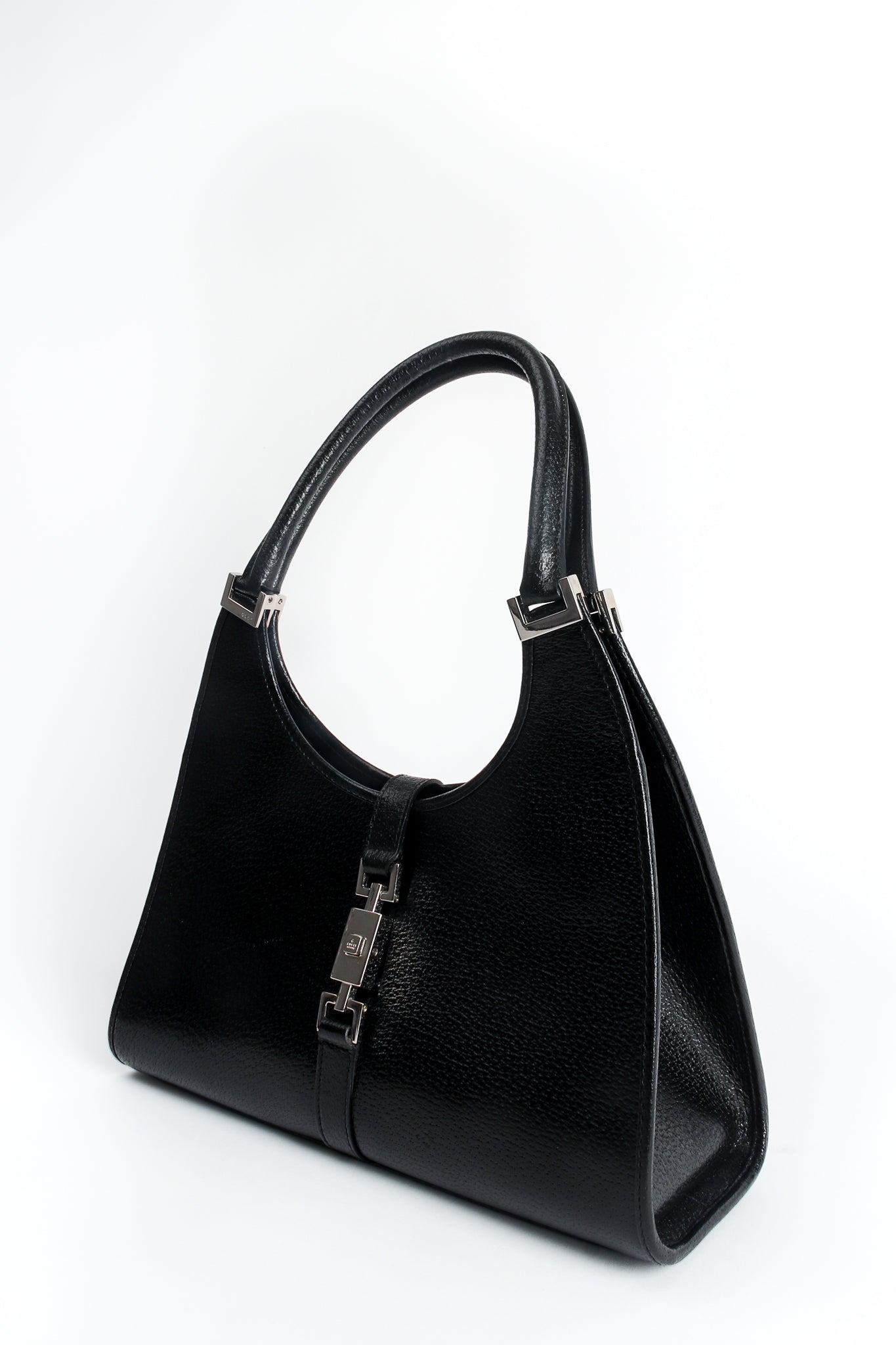 Vintage Gucci Iconic Jackie Bardot Hobo Leather Bag Flat Angle at Recess LA