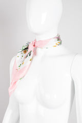 Gucci Medium Silk Twill Pink Flora Scarf