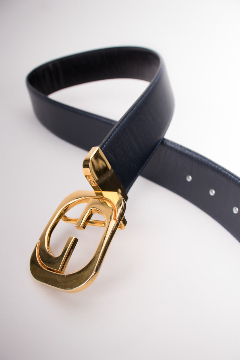 Gucci Vintage Interlocking GG Reversible Leather Belt