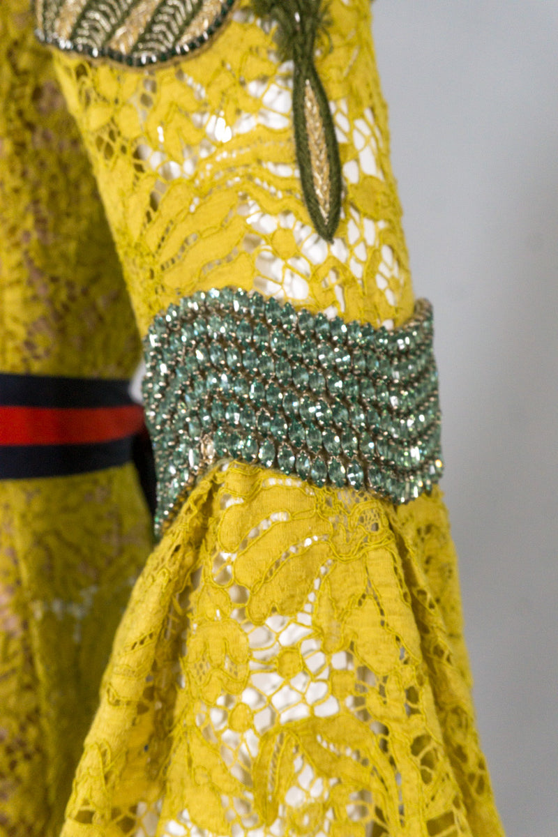 Gucci Cruise 2016 Look 15 Runway Embellished Lace Gown Recess Gucci Cruise 2016 Look 15 Runway Embellished Lace Gown Recess