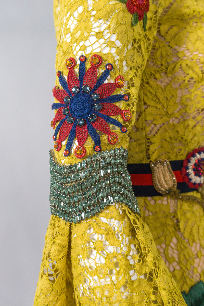Gucci Cruise 2016 Look 15 Runway Embellished Lace Gown Recess Gucci Cruise 2016 Look 15 Runway Embellished Lace Gown Recess