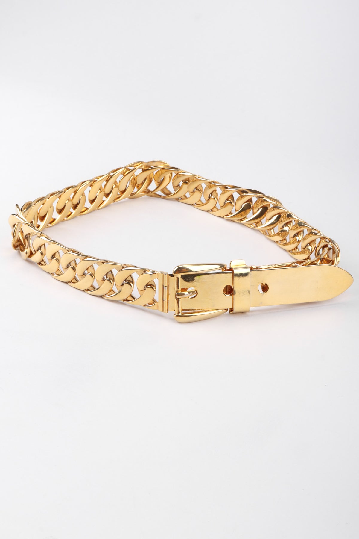 小物 GUCCI Chain Link Buckle Belt WHITE GOLD Vintage Gucci Gold Chain Buckle Belt – Recess