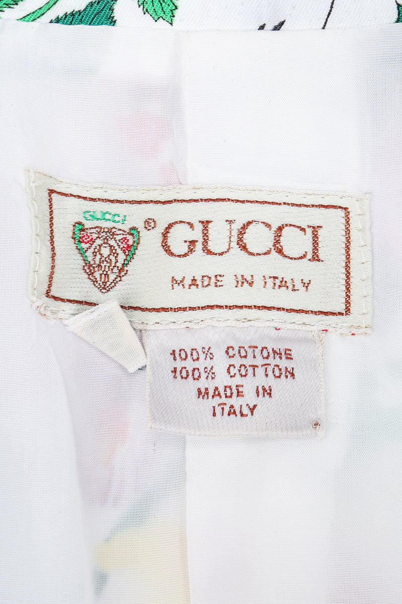Recess Designer Consignment Vintage Gucci Cotton Flora Print Blazer Jacket Los Angeles Resale Recycled