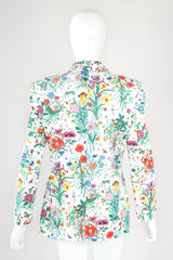 Recess Designer Consignment Vintage Gucci Cotton Flora Print Blazer Jacket Los Angeles Resale Recycled