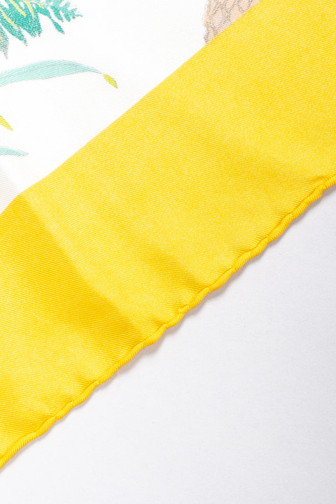 Recess Los Angeles Vintage Gucci I Continenti Magni Yellow Koala Flora Fauna Scarf