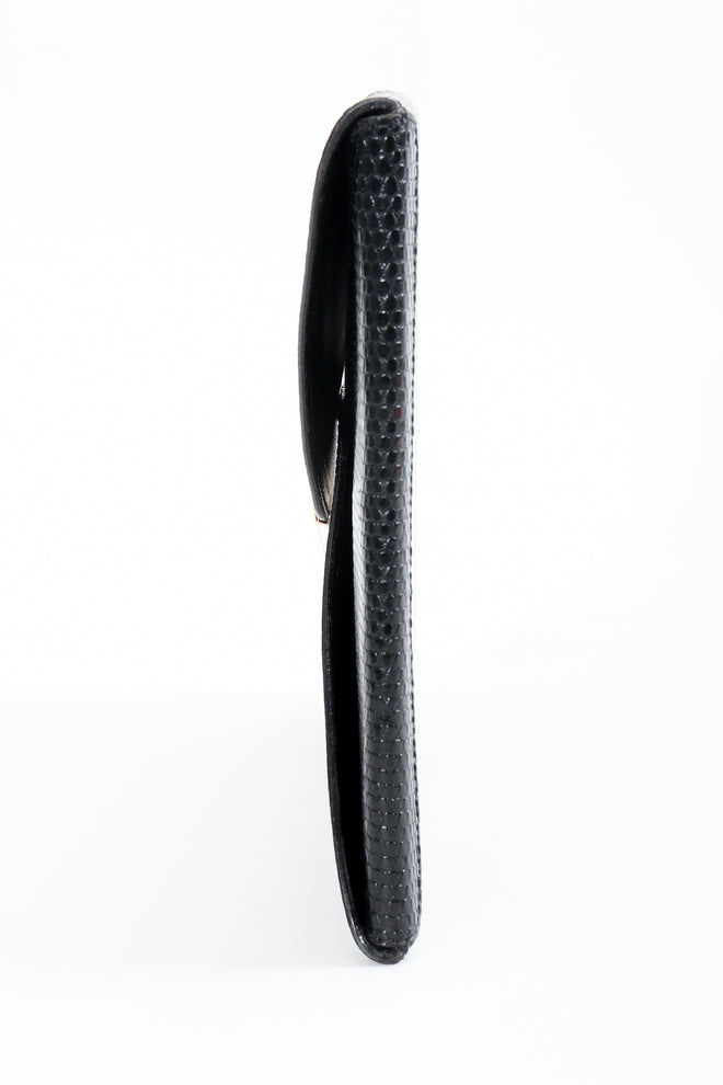 Vintage Gucci Lizard Leather Envelope Clutch Side 1 at Recess Los Angeles