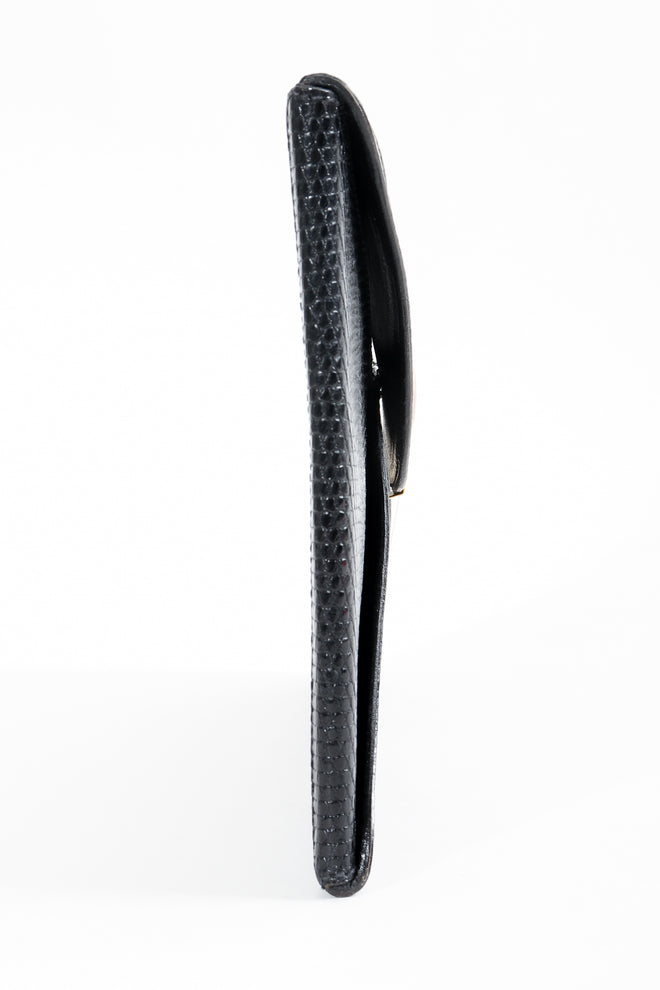 Vintage Gucci Lizard Leather Envelope Clutch Side2 at Recess Los Angeles