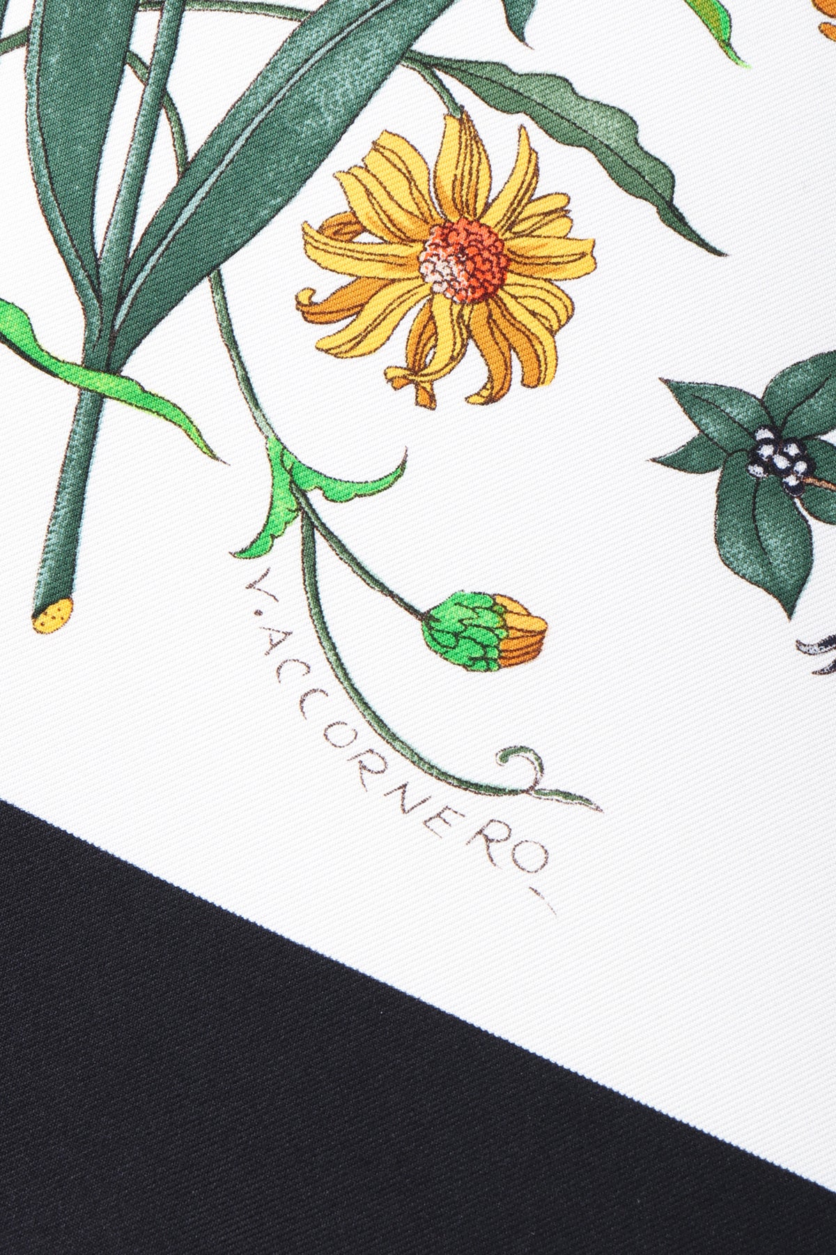 Vintage Gucci Vittorio Accornero Black Flora Lily Spring Blossom