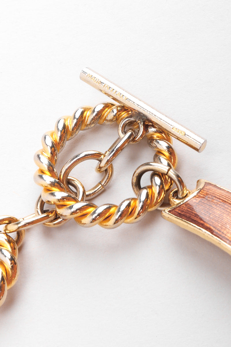 Recess Los Angeles Gucci Logo Interlocking GG Gold Enamel Chain Belt