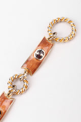 Recess Los Angeles Gucci Logo Interlocking GG Gold Enamel Chain Belt