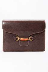 Vintage Gucci Grain Leather Shoulder Bag Front Strapless at Recess LA 