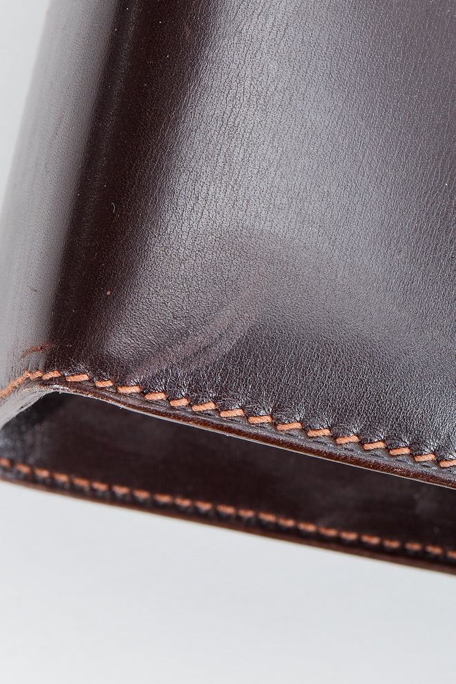 Vintage Gucci 70s Leather Logo G Clasp Satchel Handbag scratches at Recess Los Angeles