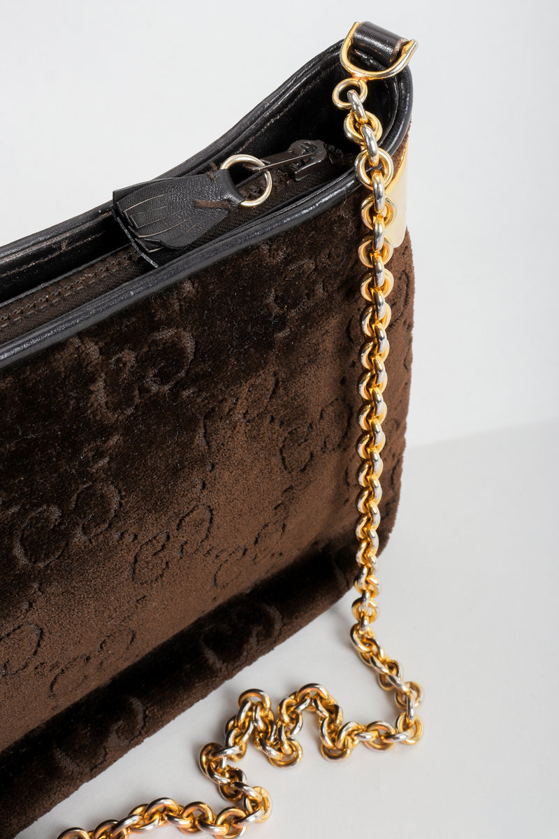 Gucci, Bags, Vintage Gucci Pochette Leather Hand Bag Metallic Gold Chain