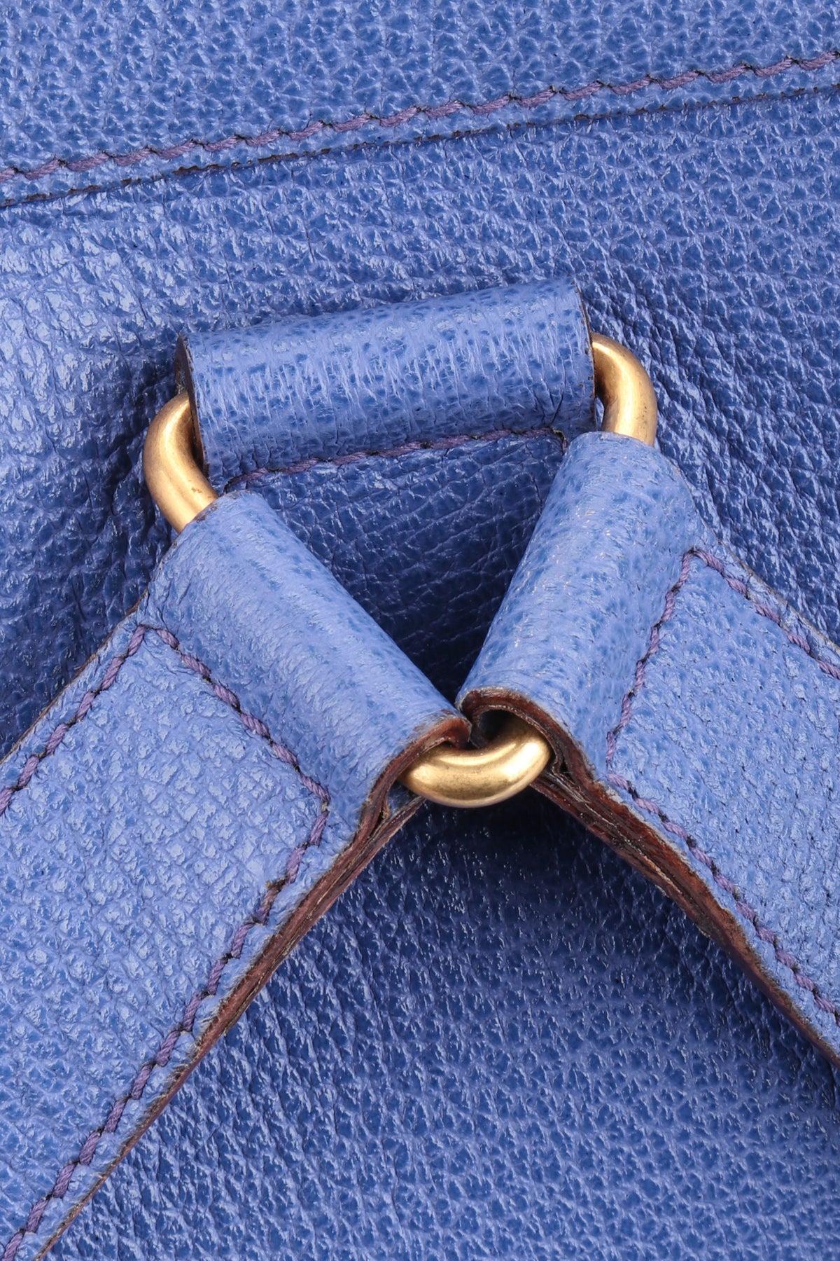 Vintage Gucci Periwinkle Suede Bamboo Bucket Backpack – Recess display picture 2