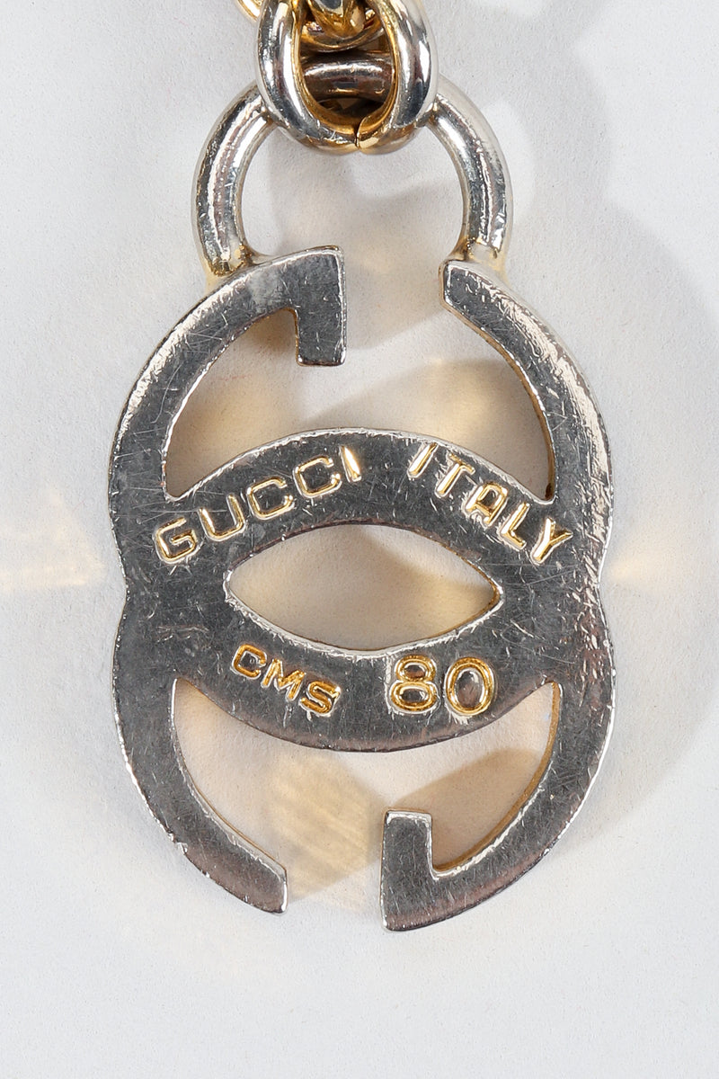 Vintage Gucci Interlocking GG Chain Belt Signature Stamp