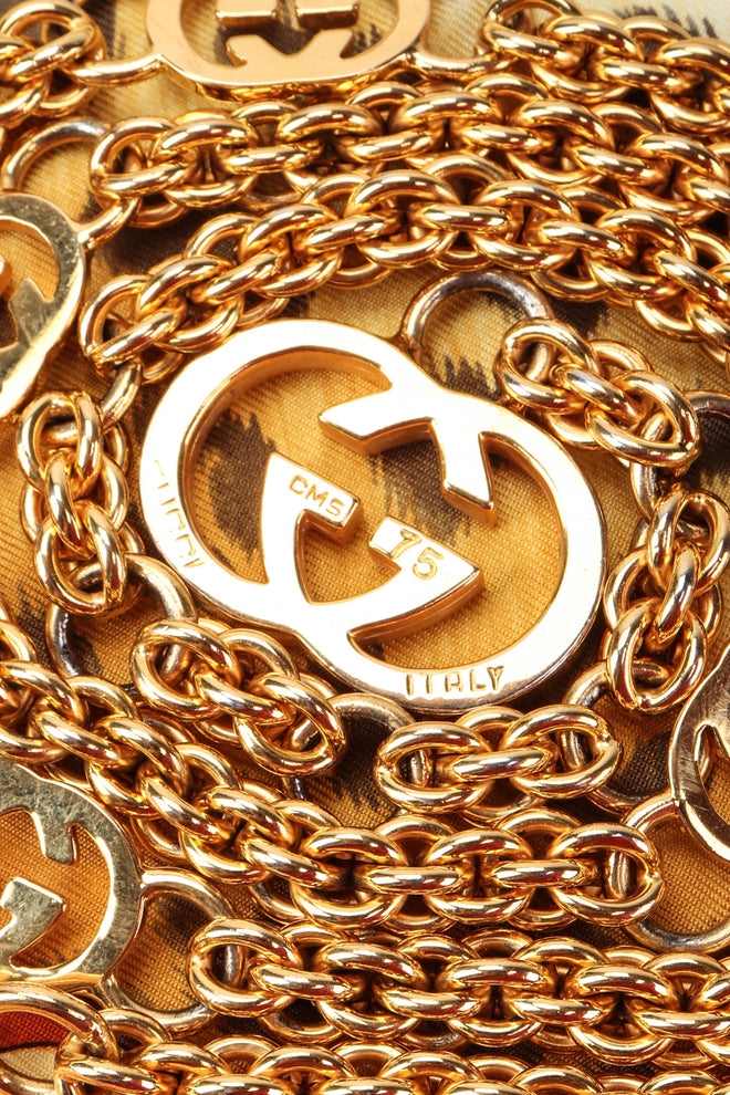 Recess Los Angeles Vintage Gucci Gold Interlocking GG Logo Chain Belt