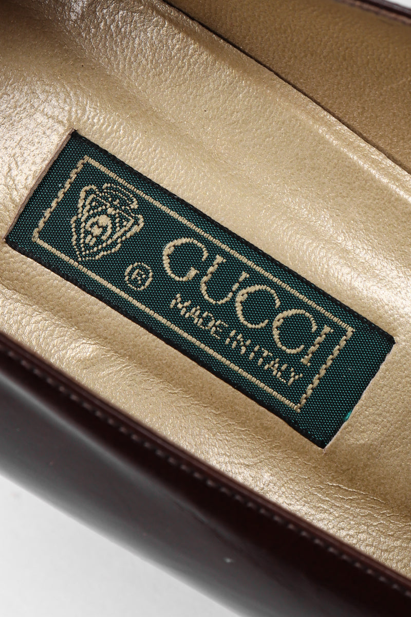 Recess Los Angeles Vintage Gucci GG Logo Leather Heels
