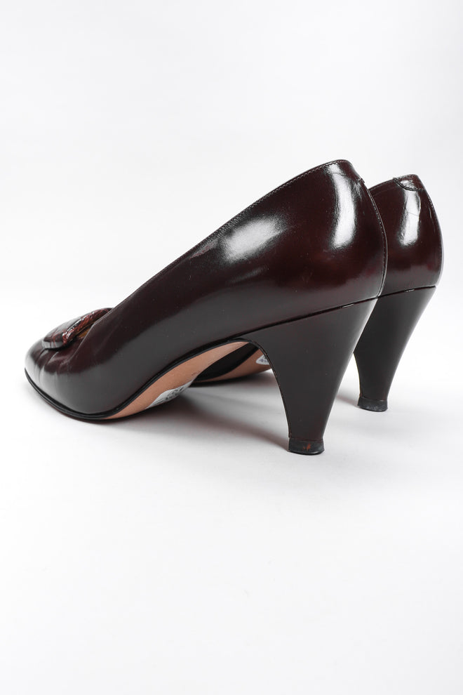 Recess Los Angeles Vintage Gucci GG Logo Leather Heels